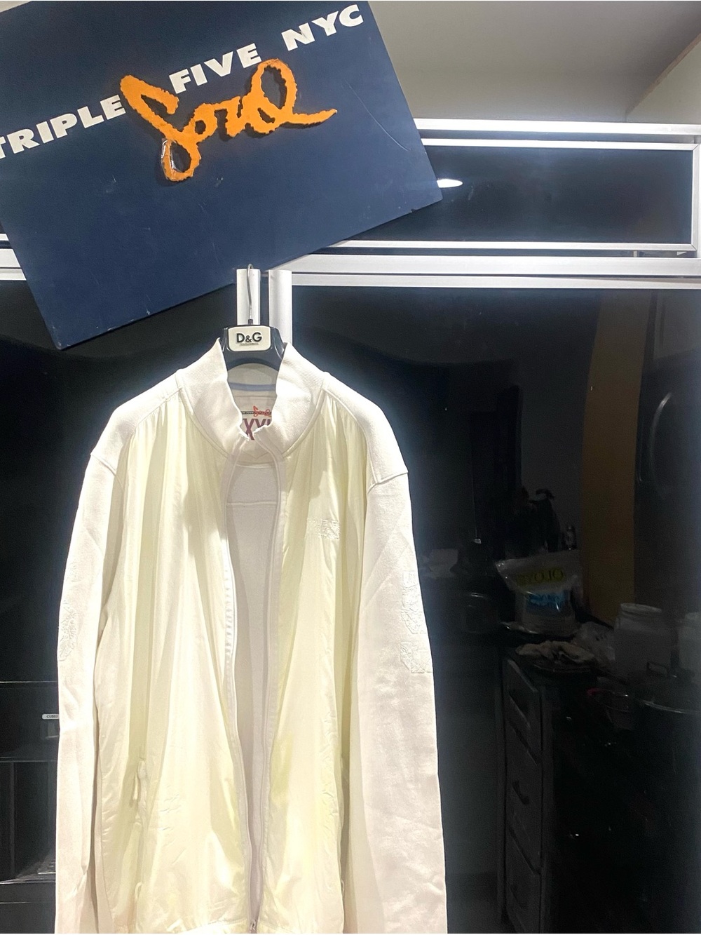 Triple Five Soul White Long-Sleeve Shirt with Elbow Patches
